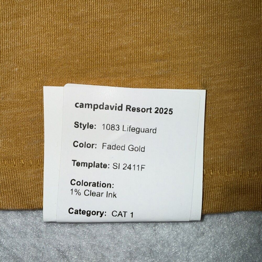 Camp David Short Sleeve T-Shirt Mens L Lake Tahoe California Lifeguard Gold NWT - Picture 6 of 7